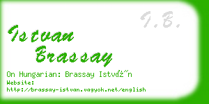 istvan brassay business card